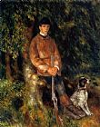 Alfred Berard And His Dog by Pierre Auguste Renoir